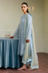 Lawn-3PC Embroidered Shirt with Digital Printed Jacquard Dupatta-1308