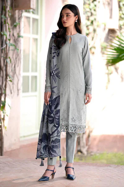 Lawn-3PC Embroidered Shirt with Digital Printed Jacquard Dupatta-1181