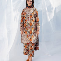 3PC Lawn Printed Shirt With Digital Printed Dupatta-1602