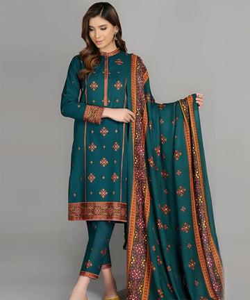 Kayseria Lawn-3PC Embroidered with Lawn Embroidered Dupatta-1118