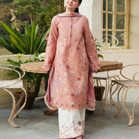 ZAHRA SHAHJAHAN 3PC Lawn Embroidered Shirt With Printed Dupatta-1133