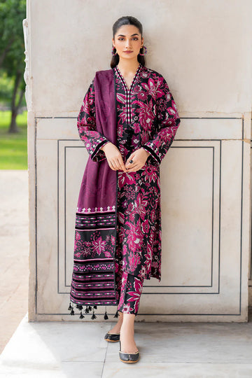 BAROQUE 3PC KARANDI PRINTED SHIRT WITH KARANDI PRINTED DUAPTTA-817