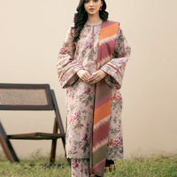 BAROQUE - 3PC Lawn Printed Shirt With Voile Printed Dupatta-1501