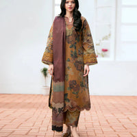 BAROQUE - 3PC Lawn Printed Shirt With Voile Printed Dupatta-1507