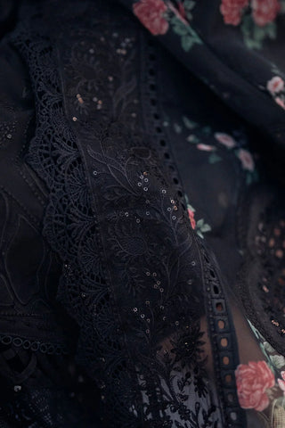 NUREH - 3PC LAWN EMBROIDERED SHIRT WITH COTTON NET PRINTED EMBROIDERED DUPATTA AND TROUSER - BNU2123