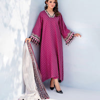 3PC Lawn Printed Shirt With Digital Printed Dupatta-1603