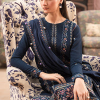 SEREN Lawn-3PC Embroidered With Organza Embroidered Dupatta- 1060