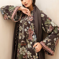 BAROQUE - 3PC Lawn Printed Shirt With Voile Printed Dupatta-1510