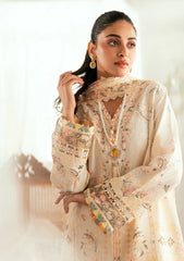 Dhanak-3PC Embroidered Shirt with Organza Embroidered Dupatta- 3368