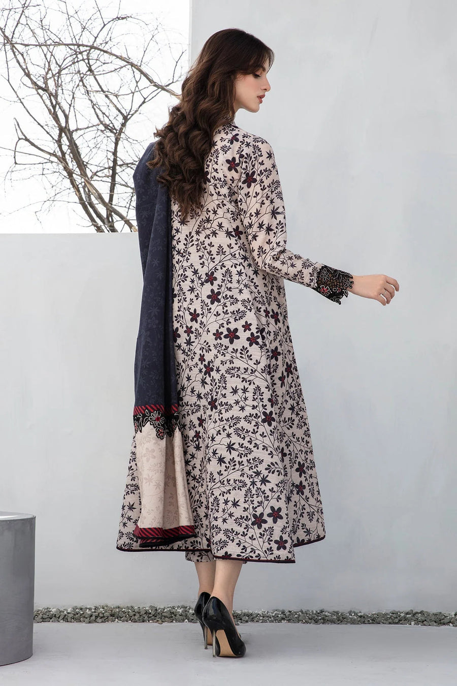 BAROQUE - 3PC Lawn Printed Shirt With Voile Printed Dupatta-1513