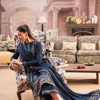 SEREN Lawn-3PC Embroidered With Organza Embroidered Dupatta- 1060