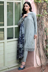 Lawn-3PC Embroidered Shirt with Digital Printed Jacquard Dupatta-1181