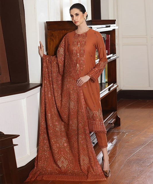 Bareeze Dhanak 3PC Embroidered With Dhanak Shawl Embroidered-188