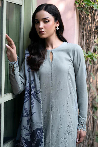 Lawn-3PC Embroidered Shirt with Digital Printed Jacquard Dupatta-1181
