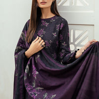 3PC-Printed Lawn Zarri Shirt With Voile Printed Dupatta-1518