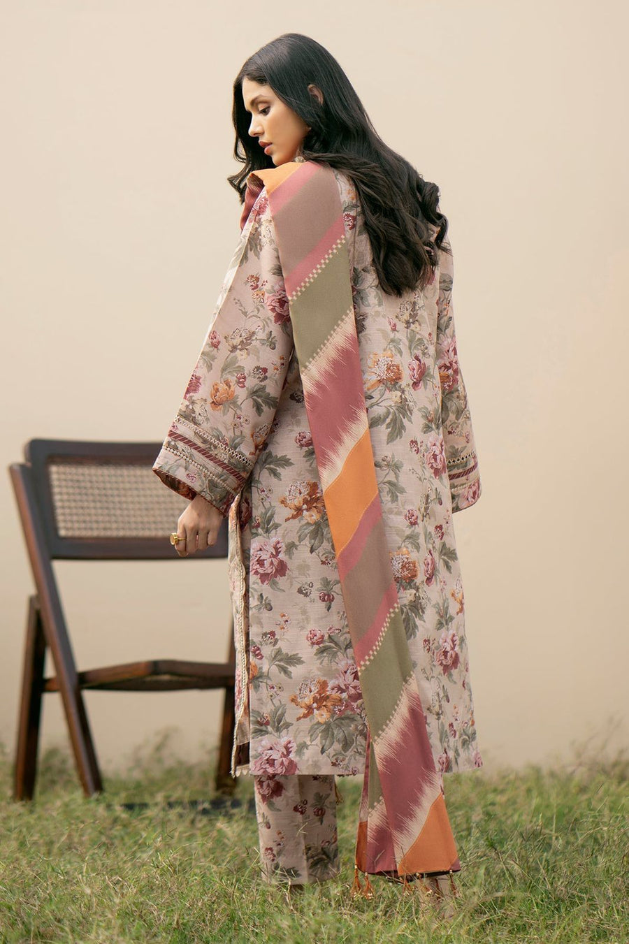 BAROQUE - 3PC Lawn Printed Shirt With Voile Printed Dupatta-1501