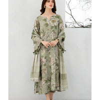 BAROQUE - 3PC Lawn Printed Shirt With Voile Printed Dupatta-1509