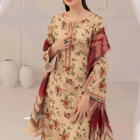 3PC Lawn Printed Shirt With Digital Printed Dupatta-1616