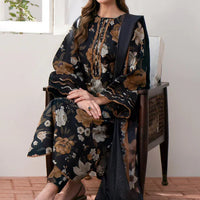 BAROQUE - 3PC Lawn Printed Shirt With Voile Printed Dupatta-1506