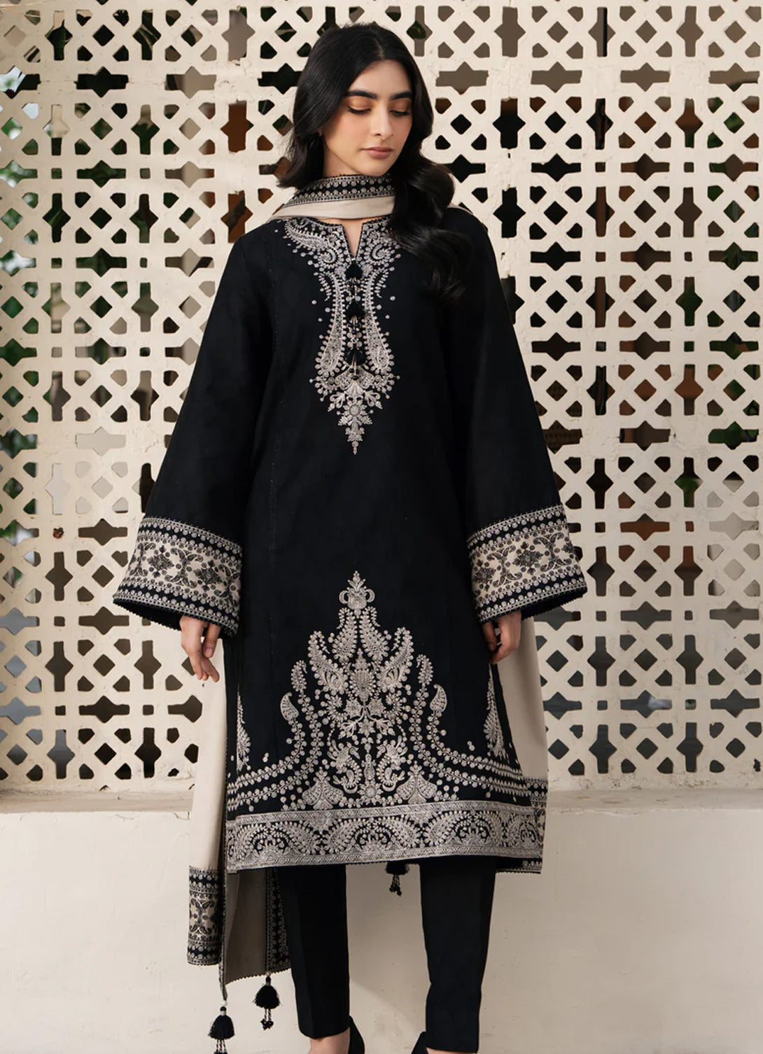 JAZMIN Lawn-3PC Embroidered With Organza Embroidered Dupatta-1071