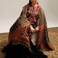 Hussain Rehar Dhanak 3PC Embroidered With Digital Printed Dupatta-173