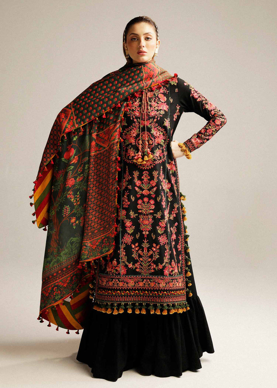 Hussain Rehar Dhanak 3PC Embroidered With Digital Printed Dupatta-173