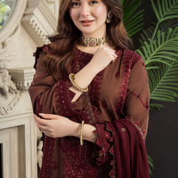 ASIM JOFA - 3PC LAWN EMBROIDERED SHIRT WITH CHIFFON EMBROIDERED DUPATTA AND TROUSER - 1025