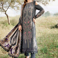 Maria B Lawn-3PC Embroidered with Digital Printed Dupatta-1075