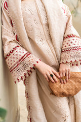 QALAMKAR - 3PC LAWN EMBROIDERED SHIRT WITH MANAAR EMBROIDERED DUPATTA AND TROUSER 1357