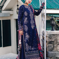 Hussain Rehar Lawn 3PC Embroidered with Digital Printed Dupatta-1100