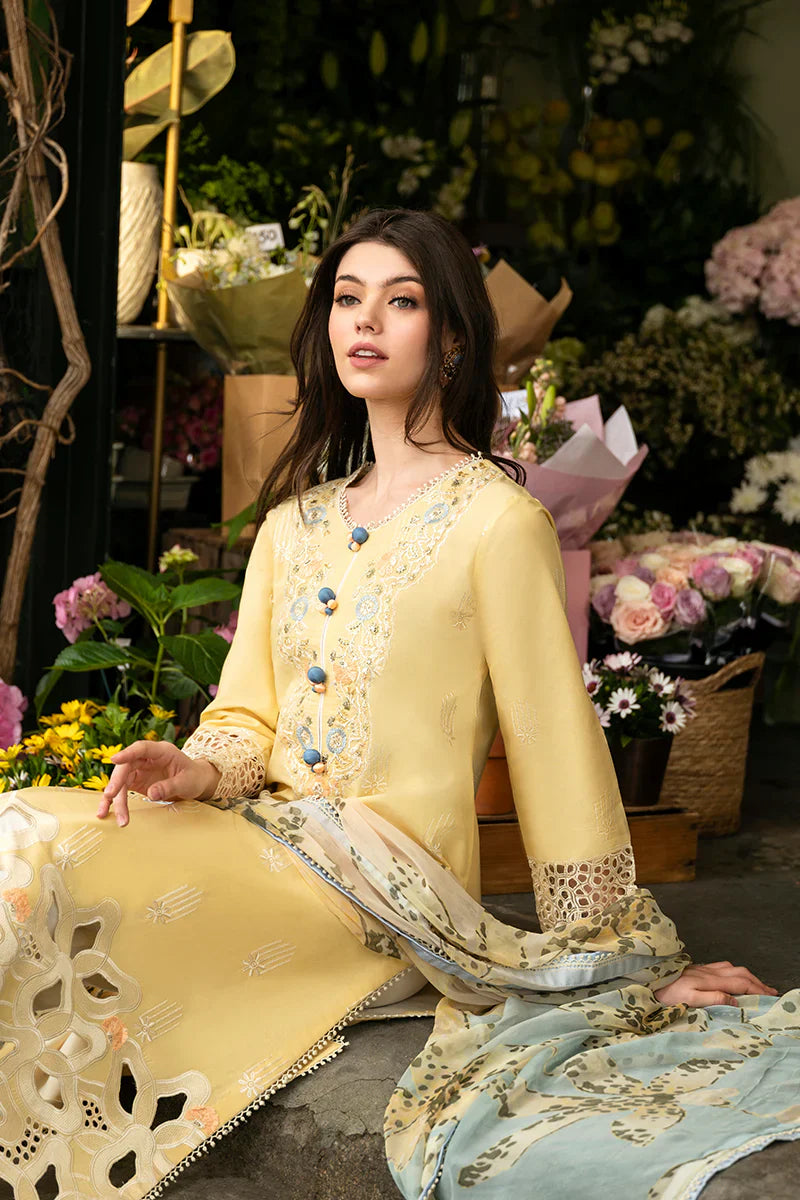 MUSHQ Lawn-3PC Embroidered with Digital printed Dupatta-1143