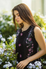 Dhanak-3PC Embroidered Shirt with Digital Printed Wool Shawl-3355