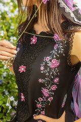 Dhanak-3PC Embroidered Shirt with Digital Printed Wool Shawl-3355