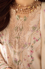 Lawn-3PC Embroidered Shirt with Organza Embroidered Dupatta-1379