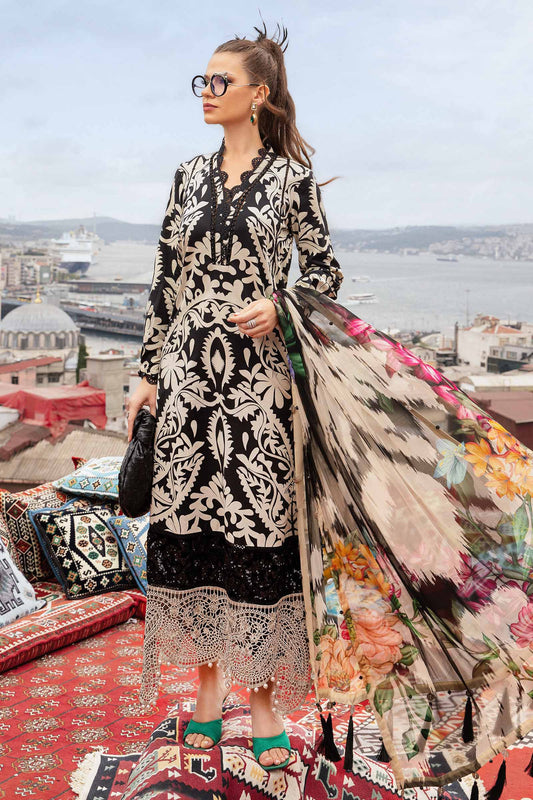 3PC KARANDI PRINTED SHIRT WITH KARANDI PRINTED DUAPTTA AND TROUSER -1708