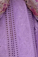 Dhanak -3PC Embroidered Shirt With Organza Embroidered Dupatta-3341