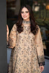 Dhanak-3PC Embroidered Shirt with Chiffon Embroidered Dupatta-3397