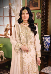 ASIMJOFA AJLP-05 EMBROIDERED TWISTED LAWN 3PCS 5022