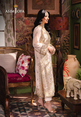 ASIMJOFA AJLP-05 EMBROIDERED TWISTED LAWN 3PCS 5022