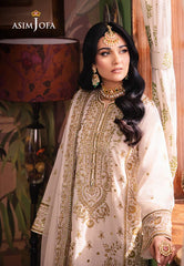 ASIMJOFA AJLP-05 EMBROIDERED TWISTED LAWN 3PCS 5022