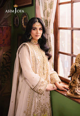 ASIMJOFA AJLP-05 EMBROIDERED TWISTED LAWN 3PCS 5022