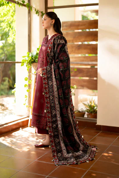 BAROQUE Lawn-3PC Embroidered With Digital Printed Dupatta-1010