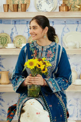 Dhanak-3PC Embroidered Shirt With Digital Printed Wool Shawl-668