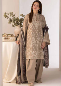 SOBIA NAZIR - 3PC LAWN EMBROIDERED SHIRT WITH DIGITAL PRINTED SHAWL AND TROUSER-1114