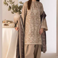 SOBIA NAZIR - 3PC LAWN EMBROIDERED SHIRT WITH DIGITAL PRINTED SHAWL AND TROUSER-1114