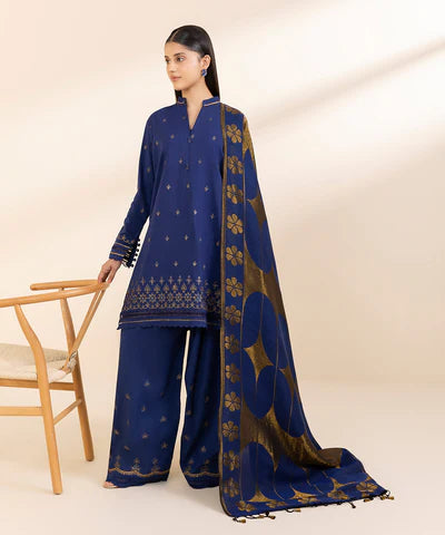 Sapphire Lawn-3PC Embroidered With Digital Printed Dupatta- 1001