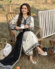 Lawn-3PC Embroidered Shirt with Organza Embroidered Dupatta-1354