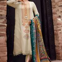 MARIA B Lawn-3PC Embroidered With Digital Printed Dupatta-1145