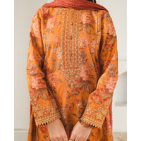 BAROQUE KHADDAR 3PC WITH KHADDAR PRINTED SHIRT & TROUSER-908