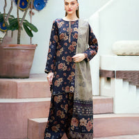 BAROQUE - 3PC Lawn Printed Shirt With Voile Printed Dupatta-1514